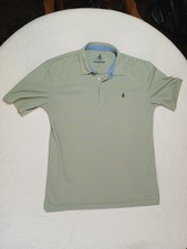Johnnie-O Polo Shirt Mens XL Blue Yellow Stripe Golf Performance Knit