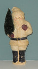 Teena Flanner Belsnickle Santa Claus Figurine with Bottle Brush Tree — photo 2