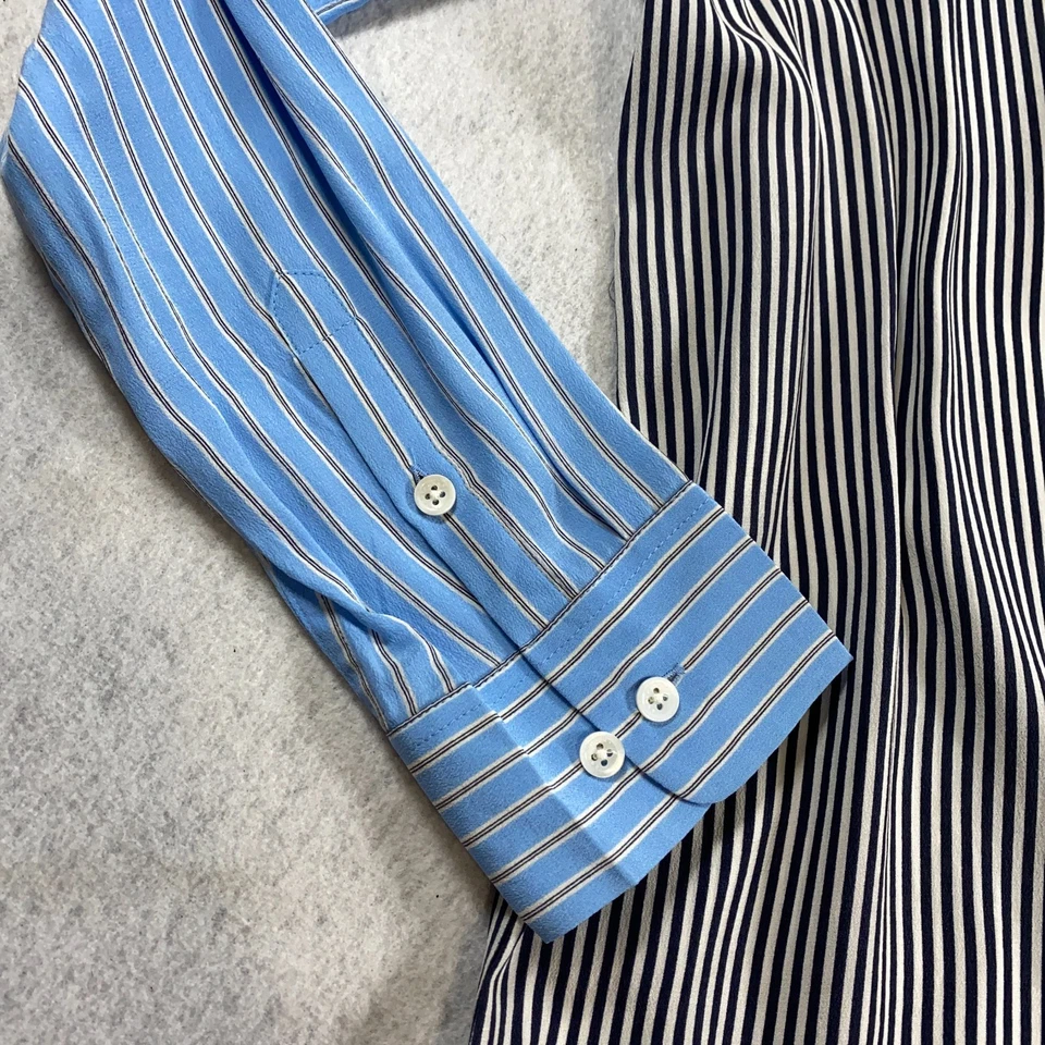 Оборудование женская шелковая блузка размер L черная полоса с длинным рукавом новая без ценников - Изображение 2 из 4