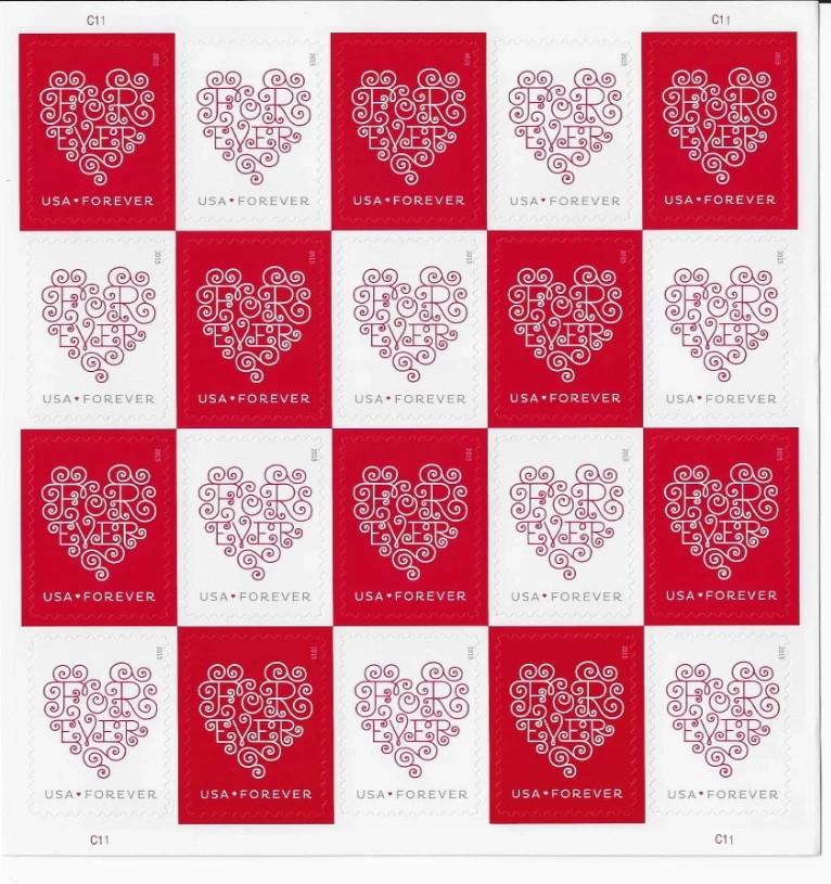 USPS sheet OF FOREVER STAMPS  (RETIRED DESIGNS)