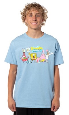 Men's SpongeBob SquarePants Group Adult Short Sleeve T-Shirt (XL)
