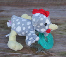 Mary Meyer WubbaNub Soothing Pacifier Rocky Chicken Rooster Gray Baby Plush Hen