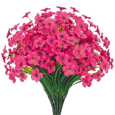 21 Bundles Outdoor Artificial Flowers UV Resistant Fake Silk Flowers No Fade ...