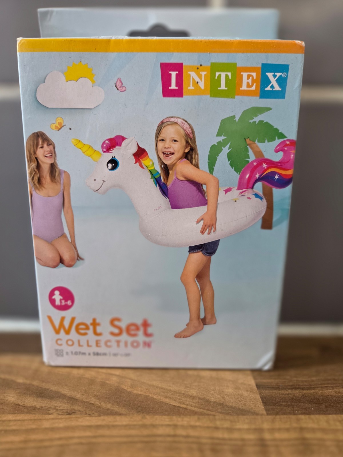 Inflatable Unicorn Ring Swim Pool Floats Swimming Kids Watersport Beach Age 3-6