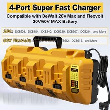 For DEWALT DCB104 12/20V 4-Port Battery Charg...