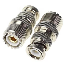 BNC Male to UHF Female PL259 Female to BNC Male SO-239 RF Coaxial Coax Adapter 