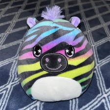 Squishmallows 6 Rainbow Stripe Zebra Purple Plush