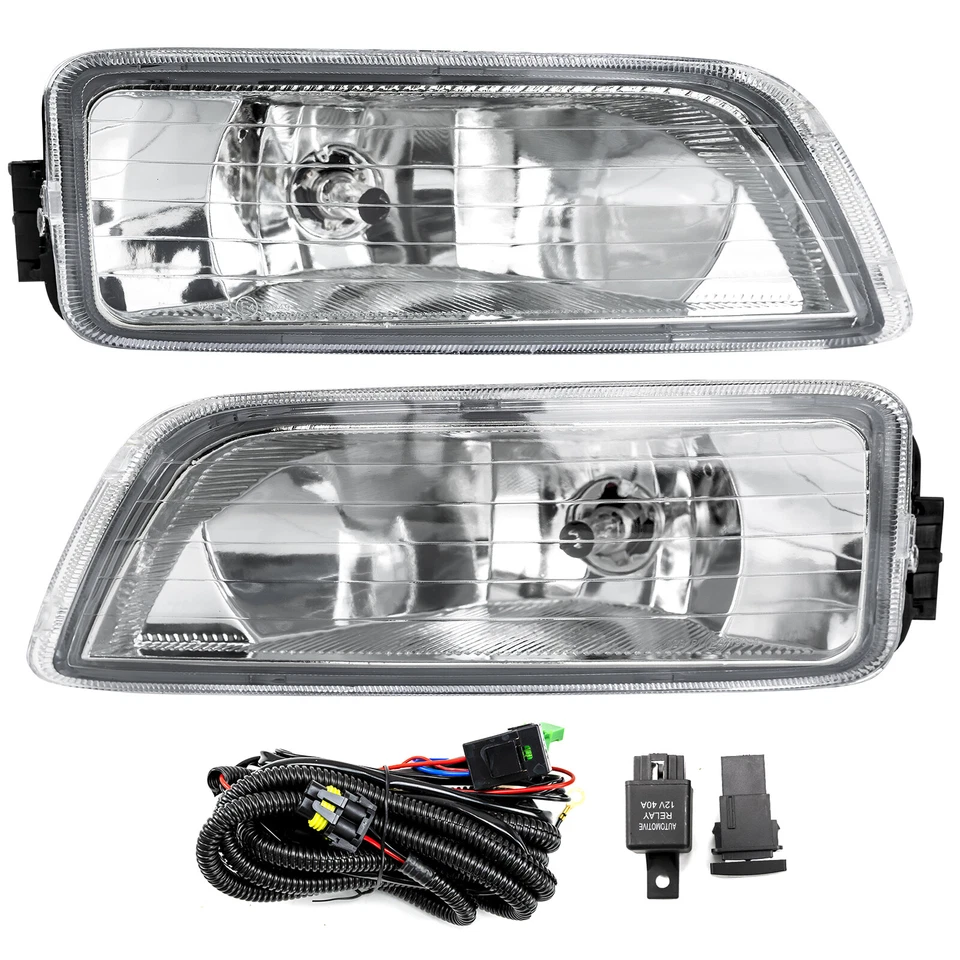 Pair Fog Lights Front Bumper Lamp + Wiring Switch Kit for 2003-2007 Honda Accord Foto 3 de 4