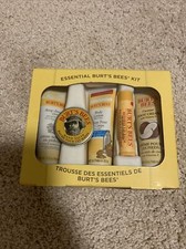 NEW Burts Bees kit body lotion hand salve cleansing cream foot cream lip balm 