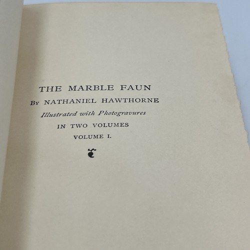 The Marble Faun by Nathaniel Hawthorne The Houghton, Mifflin and Co 1890 2 Vols - Picture 4 of 15