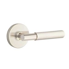 Emtek Myles Modern Brass Left-Hand Privacy Door Lever Set, Satin Nickel