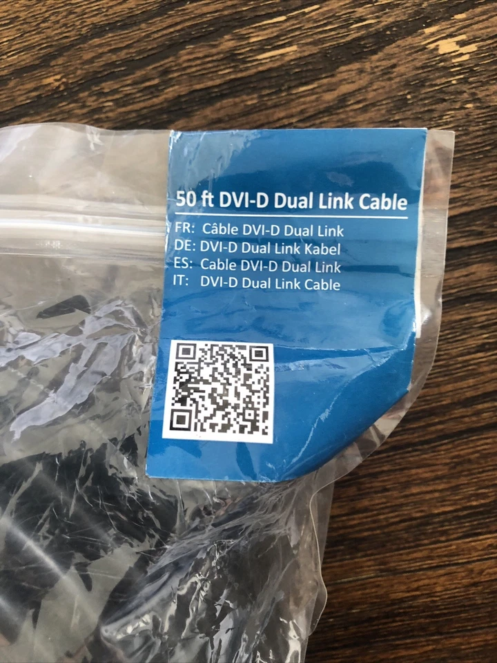 Cable Matters DVI To DVI With Ferrite. ( DVI D dual Link )Black 50 Feet - Image 2 of 2