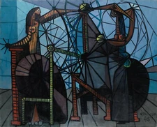 OSCAR DOMINGUEZ Art Poster or Canvas Print "LES DEUX VOYANTES"