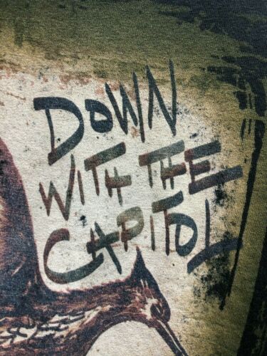The Hunger Games 2 Catching Fire Down with Capitol Grunge schwarzes Herren-T-Shirt mittelgroß - Bild 2 von 6