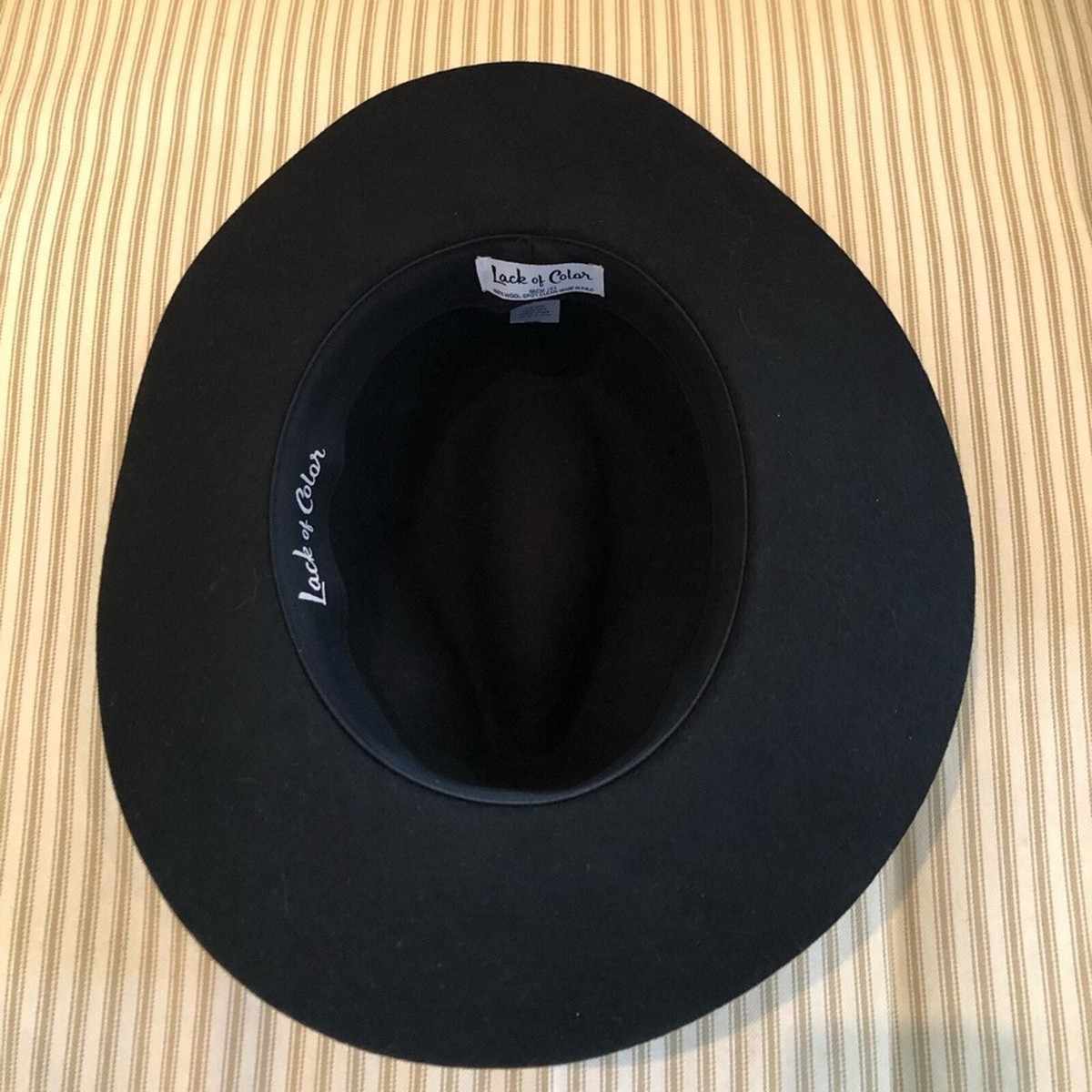 Lack of Color Black Wool Hat 56cm Lack of Color Black Wool Hat 56cm | eBay main image 3