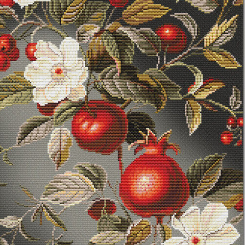Counted cross stitch kit DIY unprinted canva Pomegranate Bouquet embroidery hand