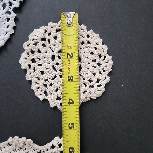 Vtg Crocheted Doilies Lot 6 Handmade Doily Mat Lace Crochet Kitschy Grannycore - Picture 9 of 13