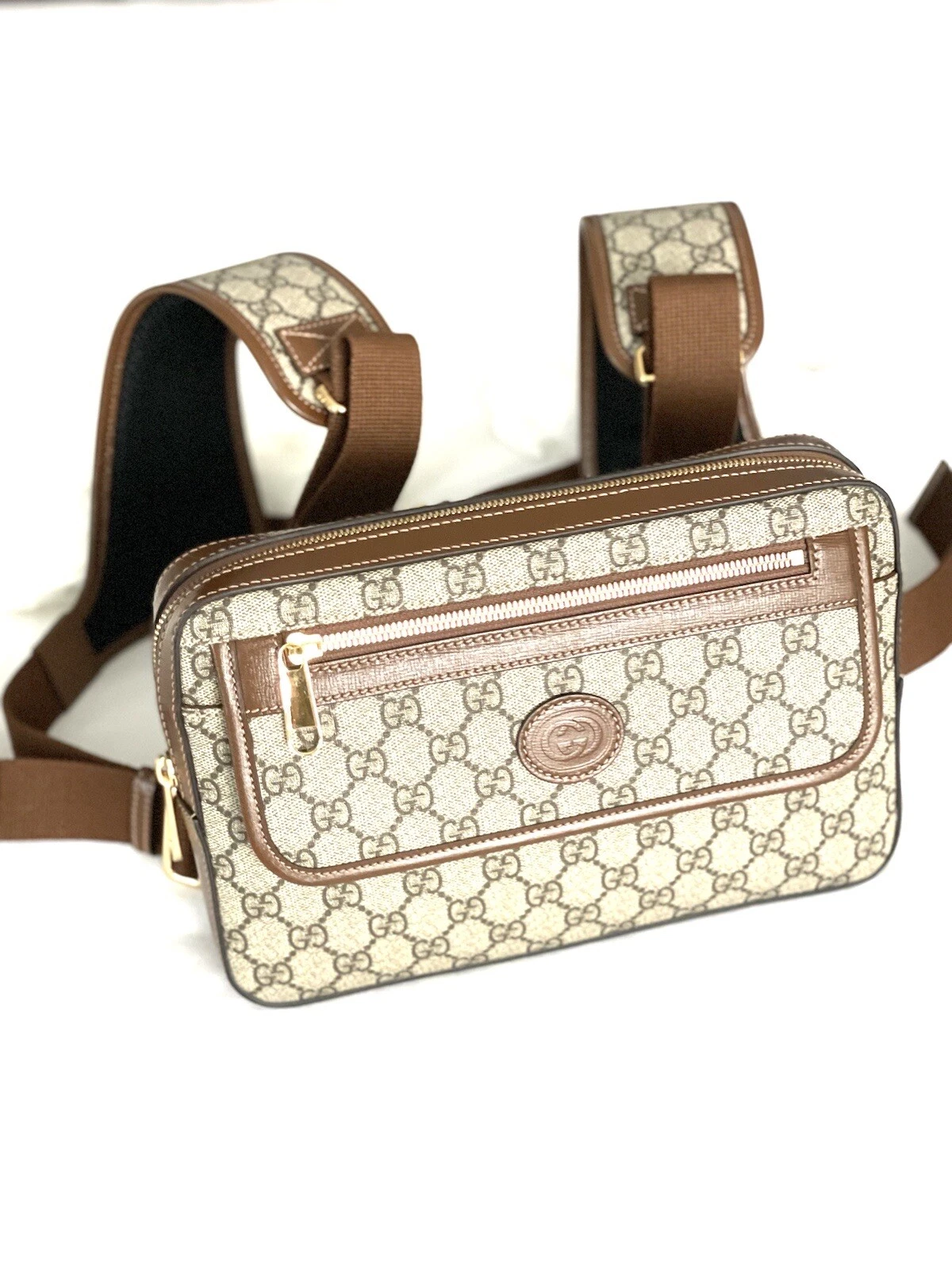 AUTHENTIQUE SAC ÉTUI NEUF GUCCI GG / SAC À DOS SUPRÊME 