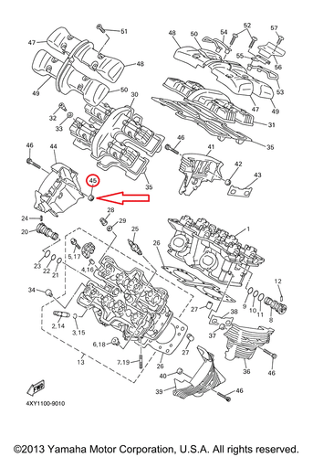 Yamaha OEM Damper Engine Mount 1 Fits 1996-2013 Yamaha Royal Star XVZ1300 Models - Bild 2 von 12