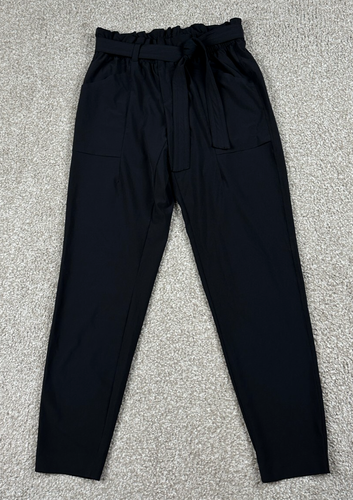 Athleta Hose Damen 8 Tall Skyline schwarz Gürtel spitz zulaufend Stretch Taschen *29x31