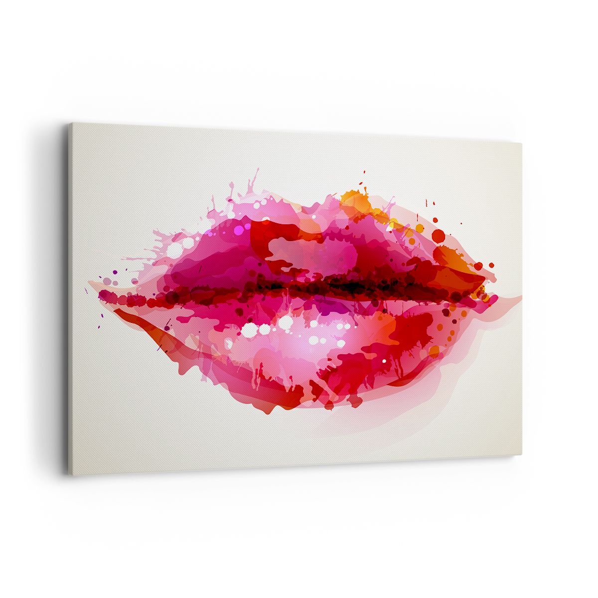 Quadro su Tela 100x70cm Labbra rosse lucido labbro lucido Stampe Immagini Murale