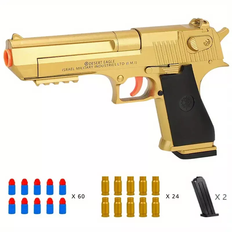 Toy Gun Foam Blaster Pistol Soft Bullet Desert Eagle EVA