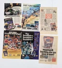Vintage Video Game Print Ad Poster Art Lot NINTENDO NES TMNT MEGAMAN KONAMI WCW