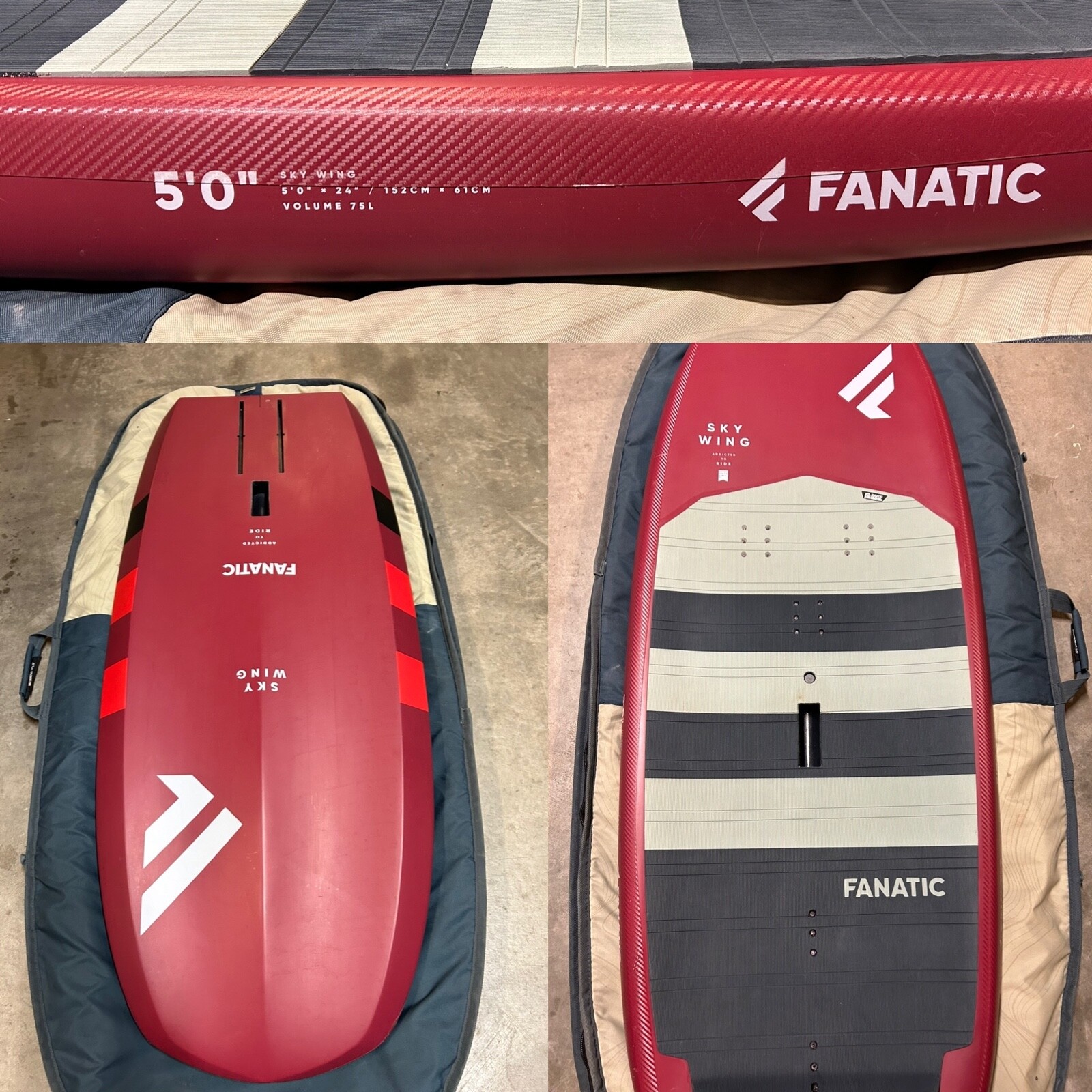 2021 Skywing Fanatic 5'0" 75L Wing Foil Board Nearly Mint. Used 3 times