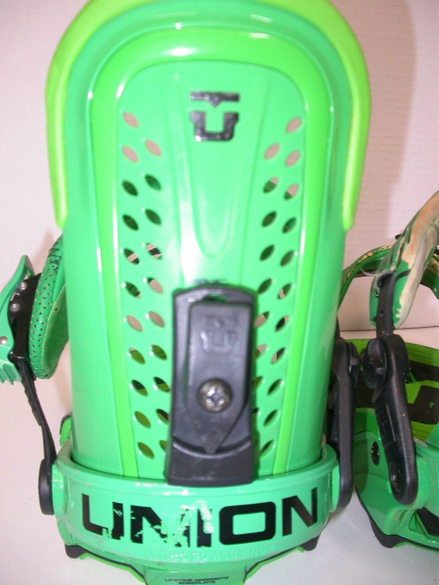 UNION SNOWBOARD BINDINGS FORCE M/L NEON GREEN | eBay