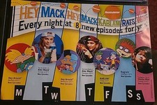 Nickelodeon 8pm Line Up Vintage Print Ad 1997 16x11 Great To Frame