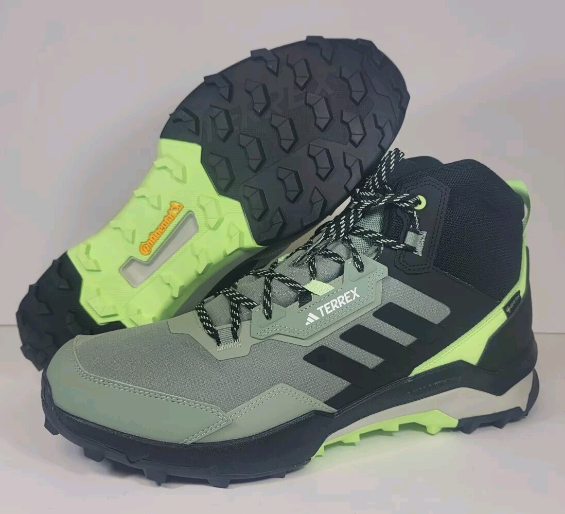 Mens Size 13 Adidas Outdoor Terrex AX4 GTX Gore-Tex Mid Hiking Shoes Boots  Green