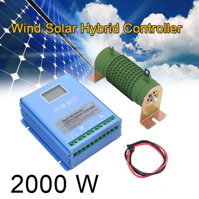 Neu 2000W Wind Solar Hybrid System MPPT Laderegler 24/48 V Mit LCD Display