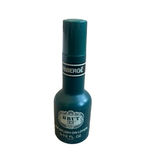 Fabrege Brut Vintage Splash-On Lotion Aftershave Plastic Open Bottle 50% 3.5 Oz - Picture 1 of 6