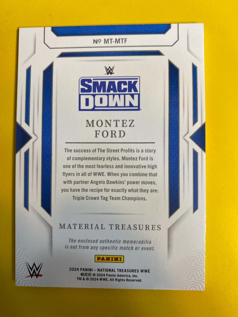 RS31555 2024 National Treasures WWE Material Treasures Montez Ford