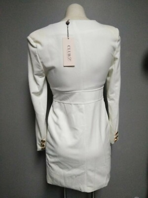 Club L London White Wrap Dress Formal Size US 8 | eBay