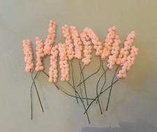 Vintage Millinery /Pink Berry Cluster/ Composition /Twelve Stems /Japan NOS