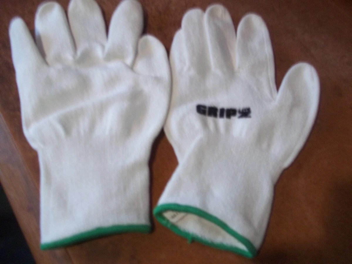 Arco Gripz Lite Knitwrist Gloves WHITE GREEN trim 14A1310 size