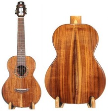 Bright Sun Solid Curly Acacia Koa Tenor Ukulele Natural Wood grain BS20T