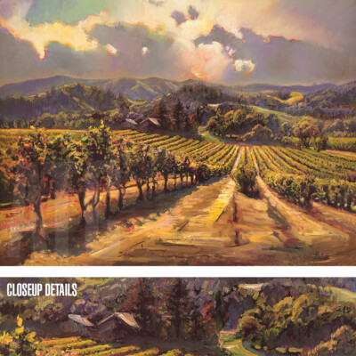 47W''x35H'' APPROACHING HEAVEN by BROOKS ANDERSON - STAIRWAY TO CHOICES of CANVAS
