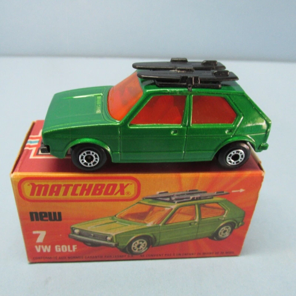 LESNEY MATCHBOX SUPERFAST No 7 VW GOLF REPRO SURF BOARDS AND RACK SET - Image 3 of 3