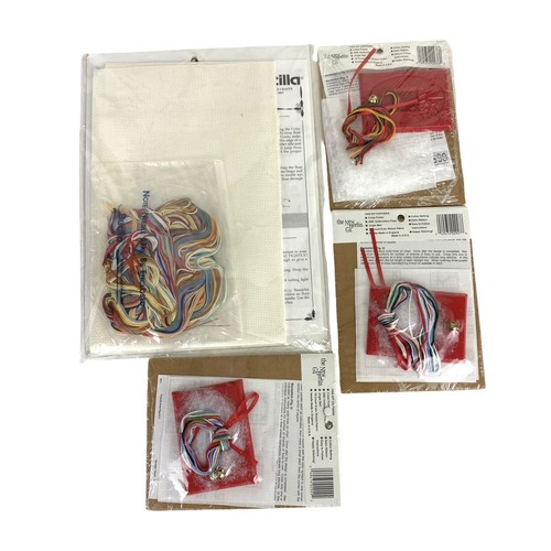 Cross Stitch Kits Set 4 Bucilla Santa Collage New Berlin Ornaments New Sealed - Picture 2 of 11