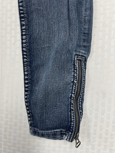 Womens Express Jean Legging Zelda Slim Fit Ultra Low Rise Sz 4 Zipper Ankle Y2K - Picture 4 of 16