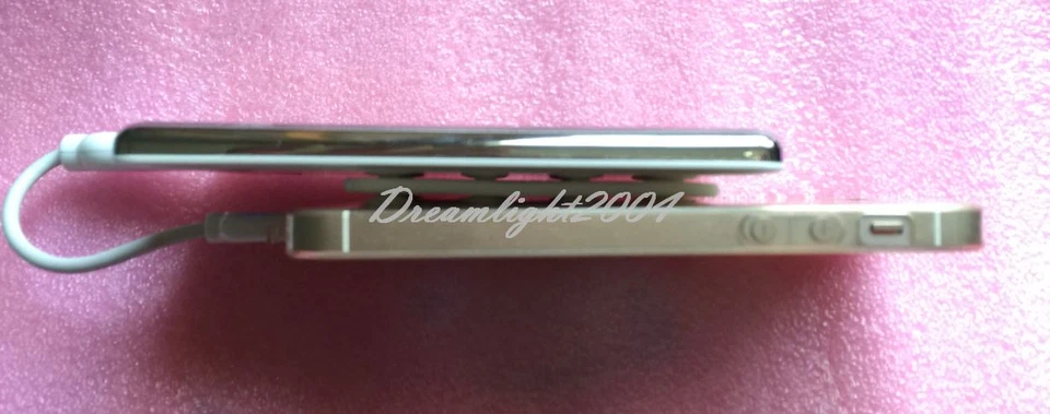 Banco de alimentación portátil de 4000 mAh Cargador USB de batería para iPhone, teléfono Android S-Rosa Foto 4 de 4