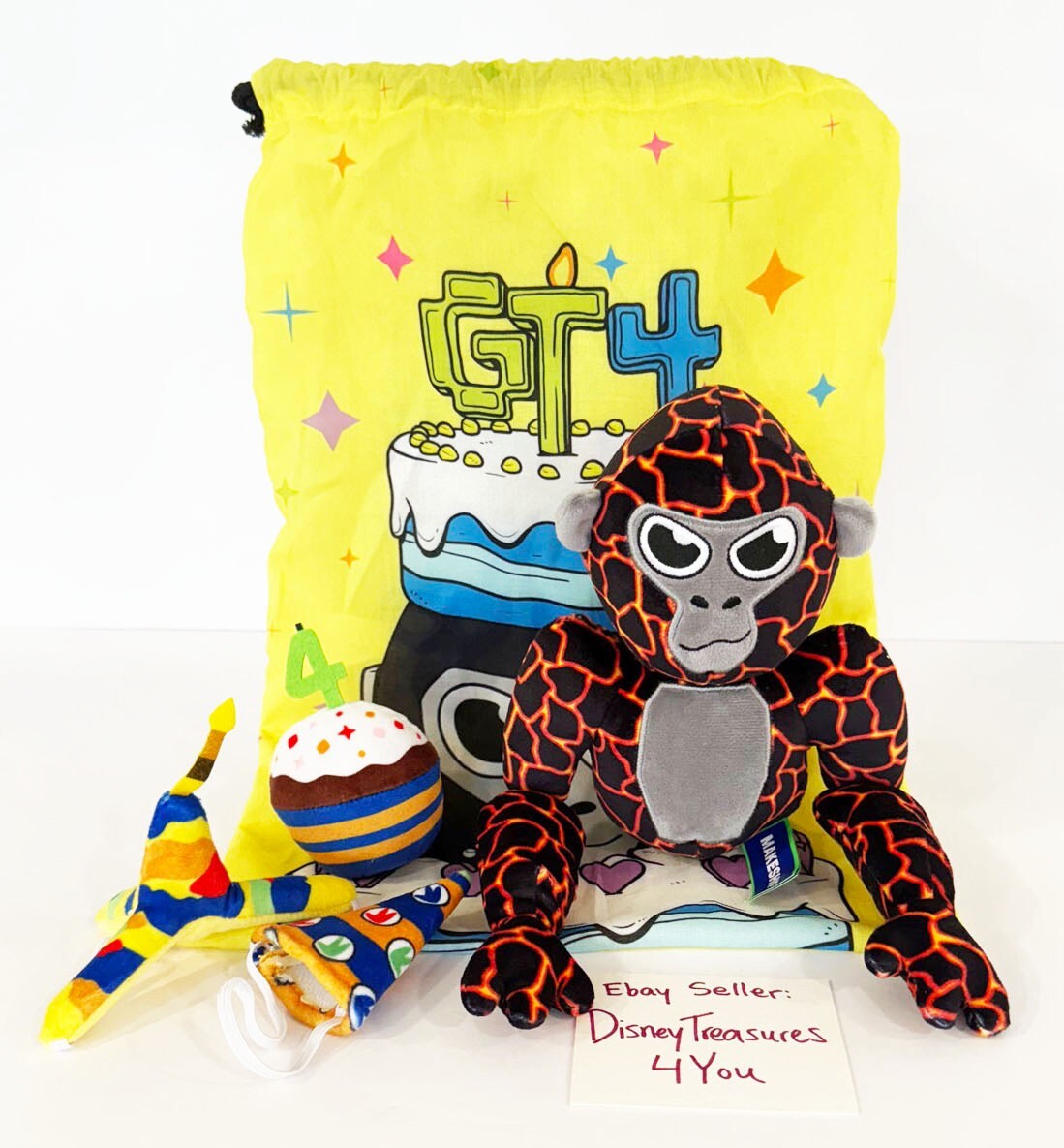 Official Makeship Gorilla Tag Birthday Tagged Lava Monke Plush by