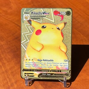 ⭐ Pikachu VMAX Metal Gold Pokemon Card German ⭐ | eBay