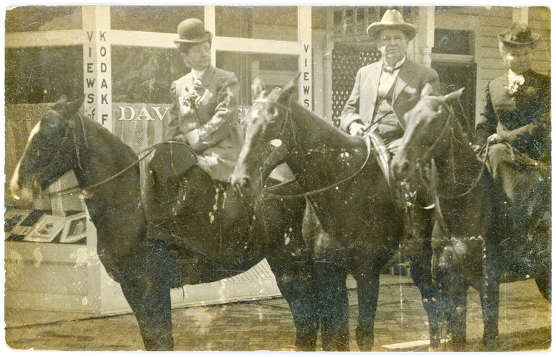 Antique 1903 RPPC Black/Native American(?) Lady Riding Sidesaddle Kansas City MO