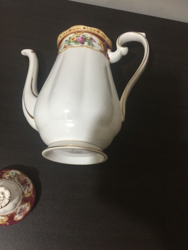 vintage Royal Albert lady hamilton coffee pot England rare 50s tea pot water pot - Foto 3 di 13
