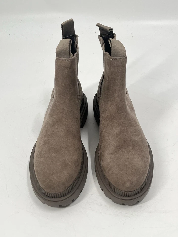 H&M Brown Chelsea Boots Lug Sole Sz 40 Sz 9.5 - Imagem 2 de 4