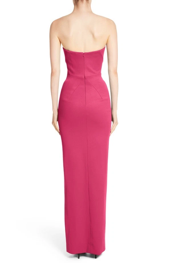 Vestido Jersey Zac Posen Sin Tirantes, Ventilación Frontal, Hecho en EE. UU., Talla 10, $2,990 Nuevo con Etiquetas Foto 2 de 3