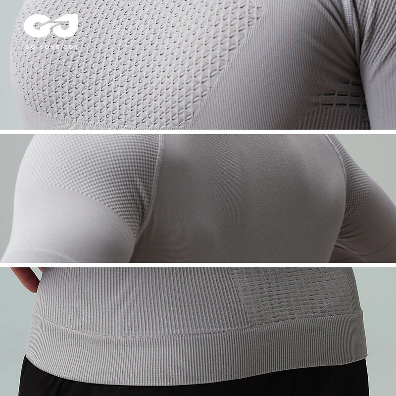 Men's Seamless Fitness T-Shirt for Outdoor Cycling Running Training Compression - Image 2 of 4